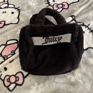 Juicy Couture Black Faux Fur Handbag